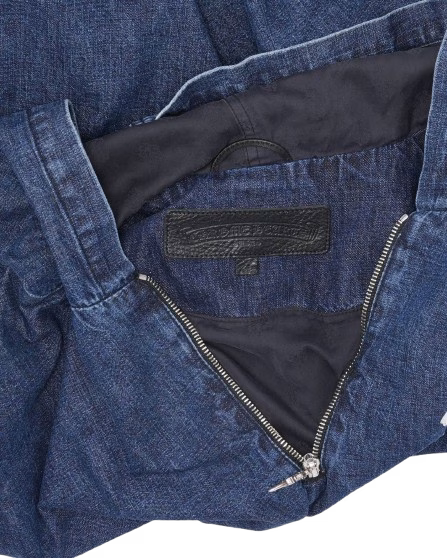 Ruckus Hooded Denim Patch Jacket by Chrome Hearts