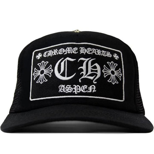 Aspen Exclusive Trucker Black Hat by Chrome Hearts