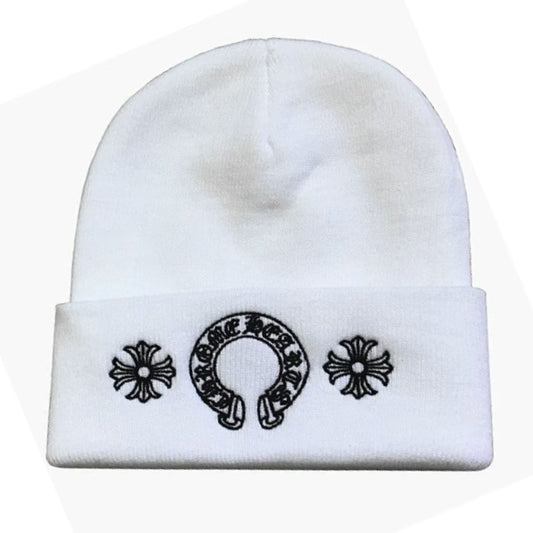 Beanie Three Flowers White by Chrome Hearts