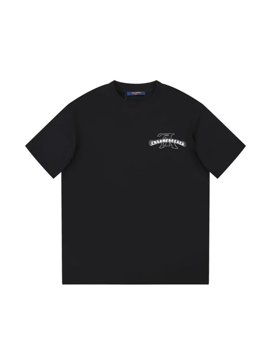 Louis Vuitton X T-Shirt Black by Chrome Hearts