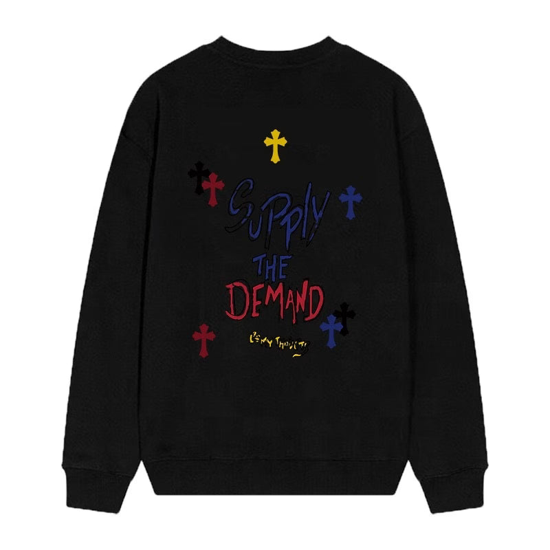 Supply The Demand Cross  Sweatshirt – Black by Chrome Hearts